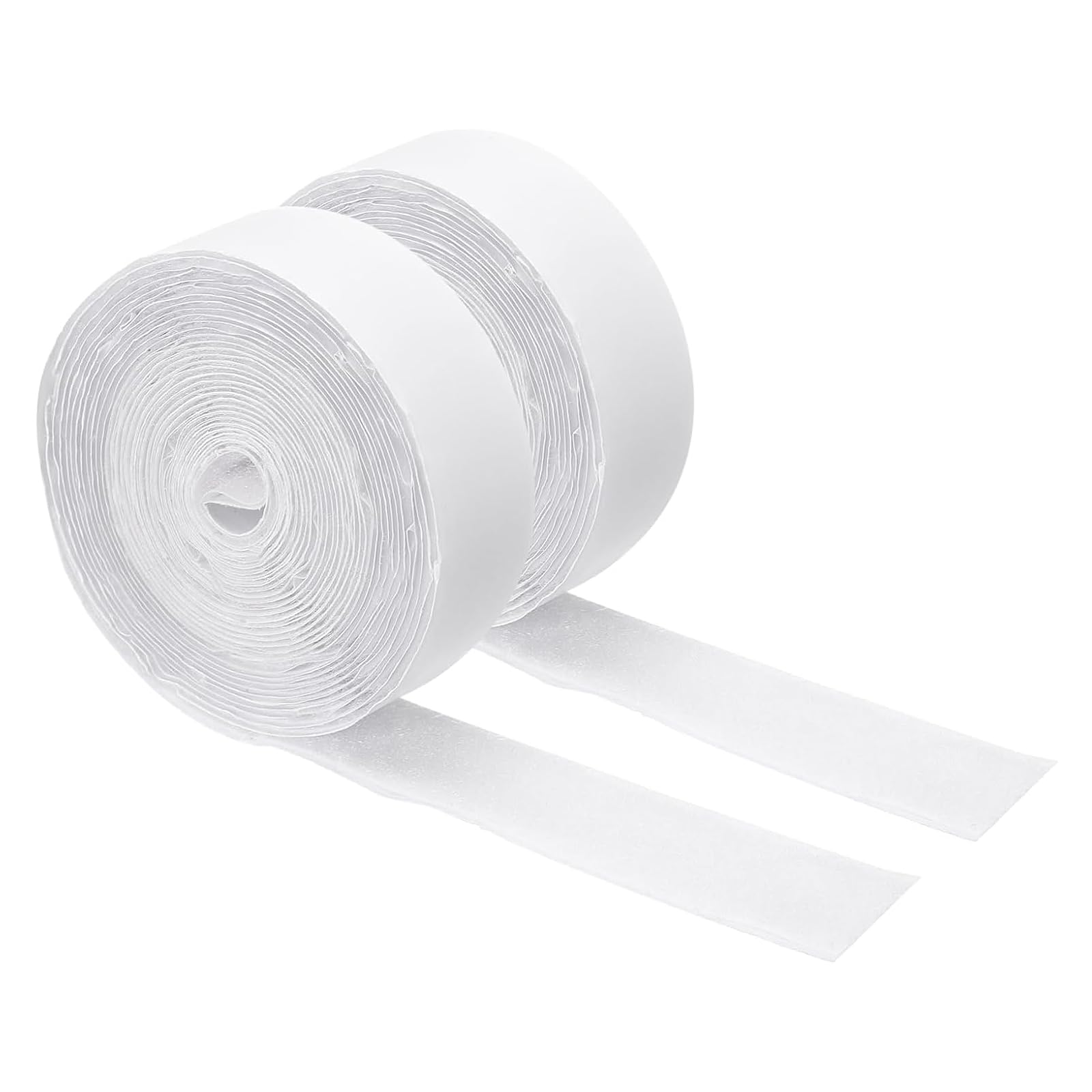 Foyscr 5cm x 6m Heavy Duty Hook and Loop Tape with Adhesive, Black Sticky Velcro Strips for Securing Couch Cushions, Sofa, Carpets and DIY Crafts(White)