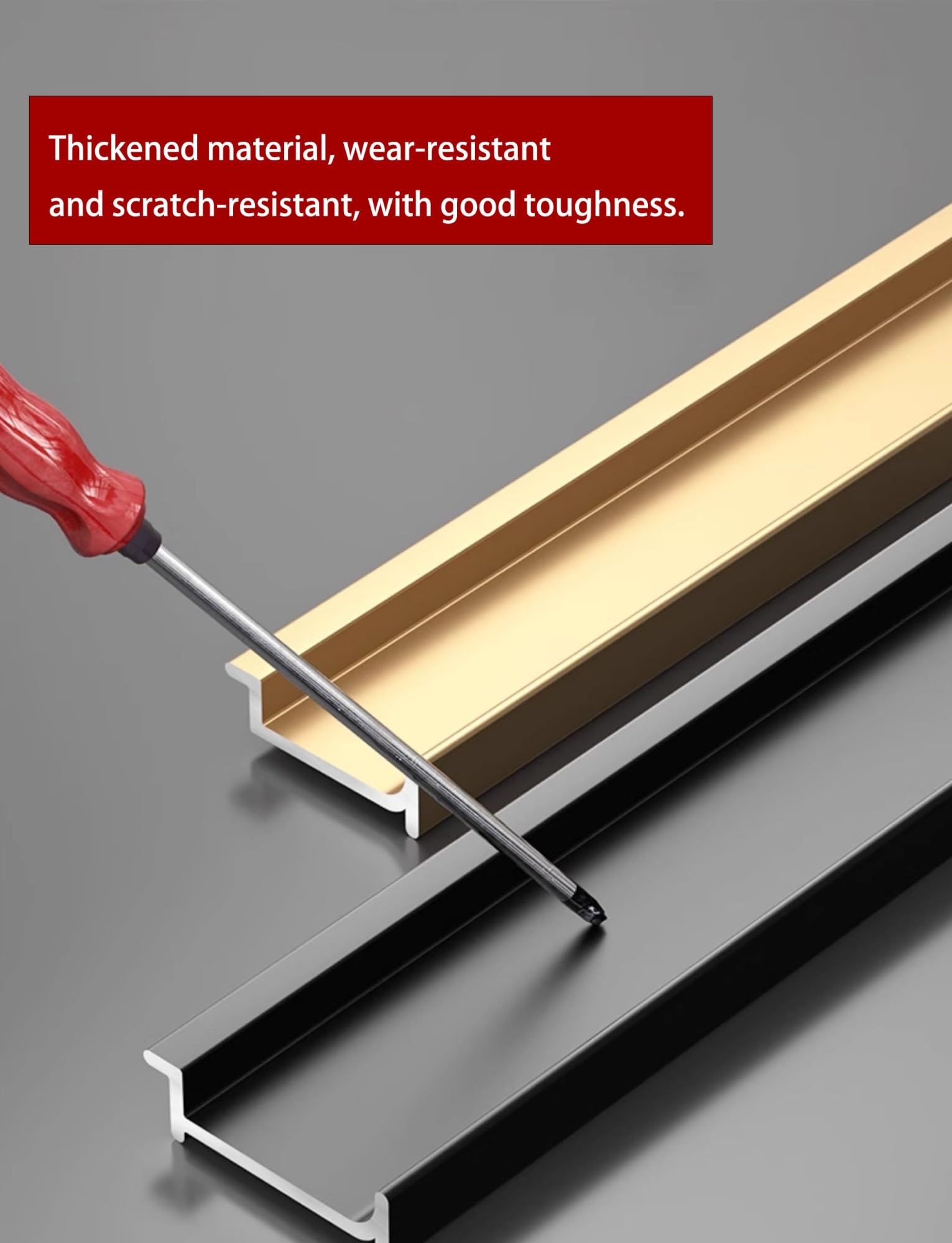 Battiscopa da incasso in alluminio ultra sottile, rivestimento invisibile, set completo con angoli, battiscopa da incasso facile da installare