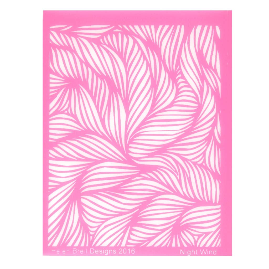 Silk Screen for polymer clay 95x130 mm - Night Wind
