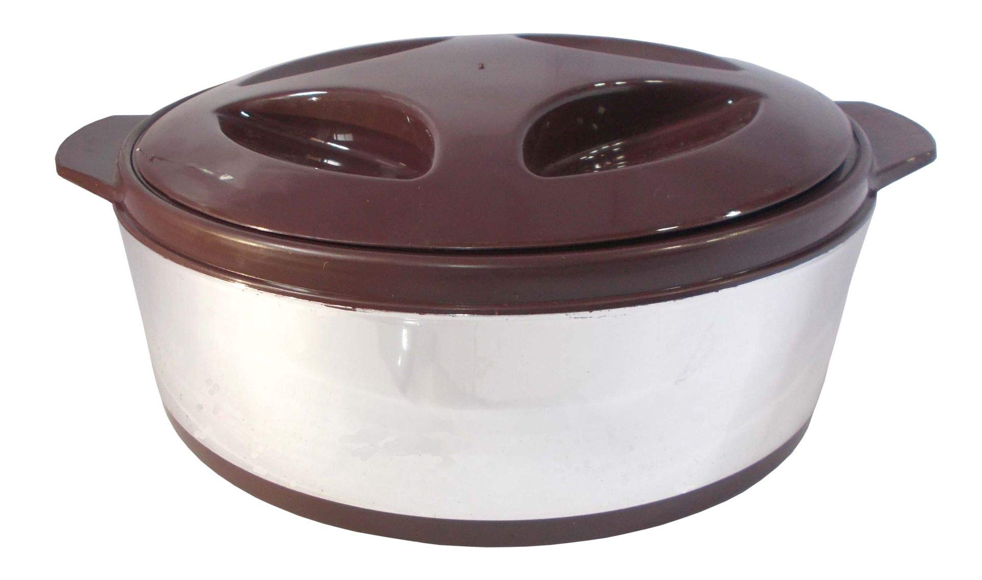 Kotak Sales Shine 900ml Casserole Insulated Thermal Hot Pot Hot & Cold Food Carrier Storage Tight Stainless Steel Inner Strong & Sturdy for, Travel, Office Make in India Product (Brown)