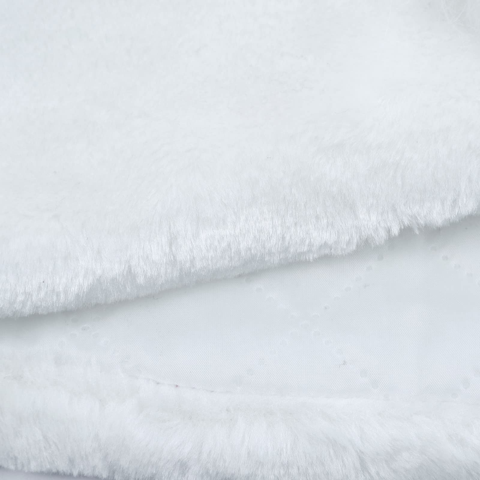 IQYU Cappotto di Pelliccia Sintetica da Donna Bianco per Matrimonio - Cardigan Elegante Corto Invernale Con Collo di Pelliccia