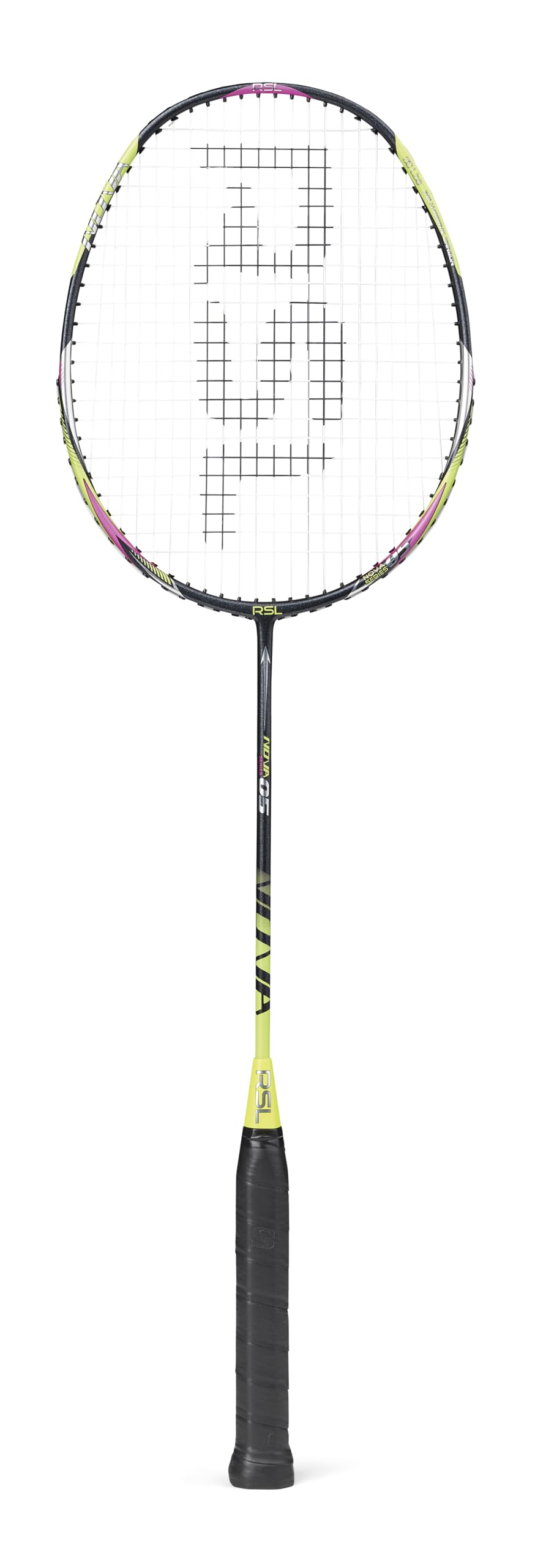 RSL Nova 05 Badminton Racket with Ashaway Competition Strings 100% Carbon/Graphite Racket
