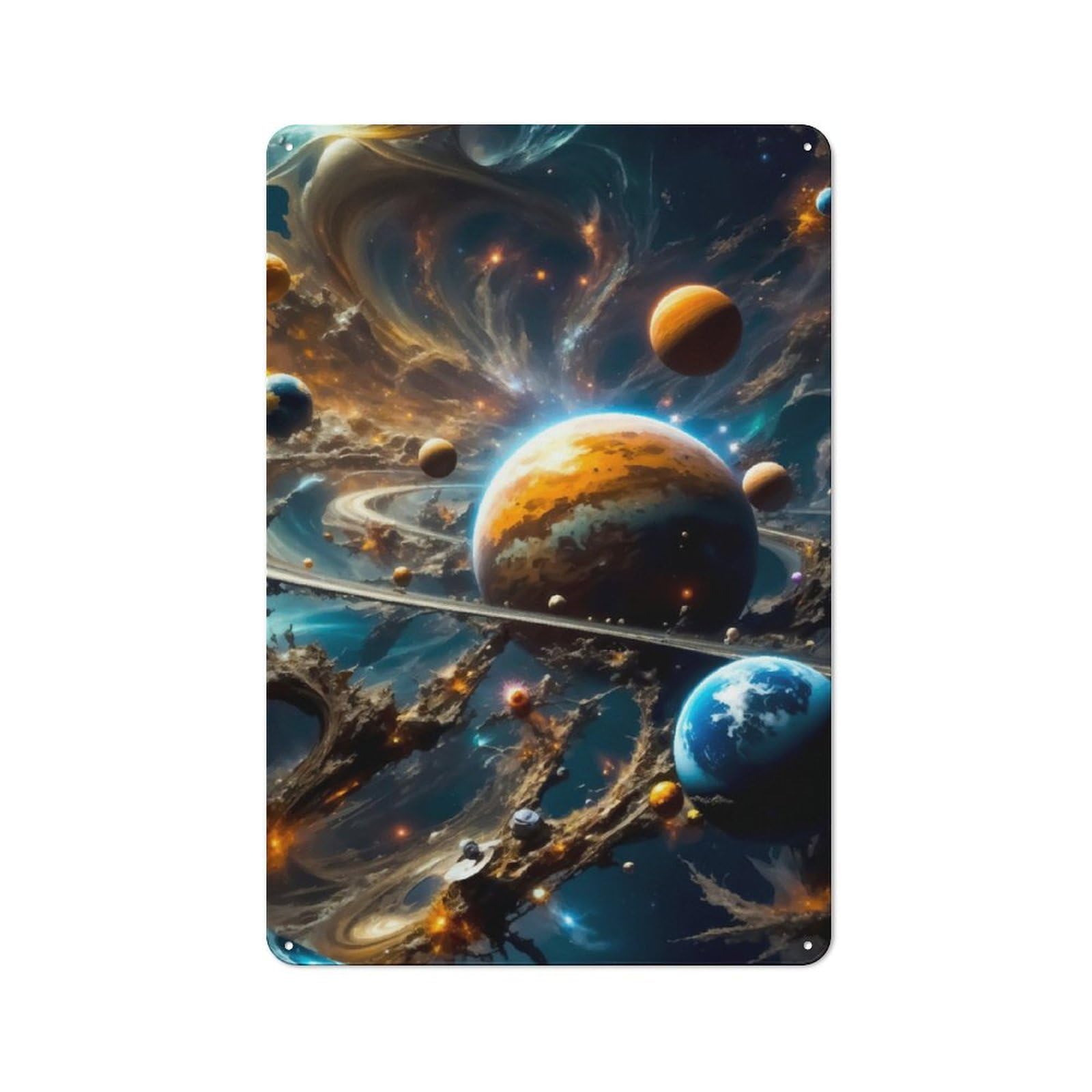 Junmoney Mystery Of The Universe Tin Wall Plaque 30X20cm With For Pub Or Café, For Collectors Of Retro Metal Wall Decor