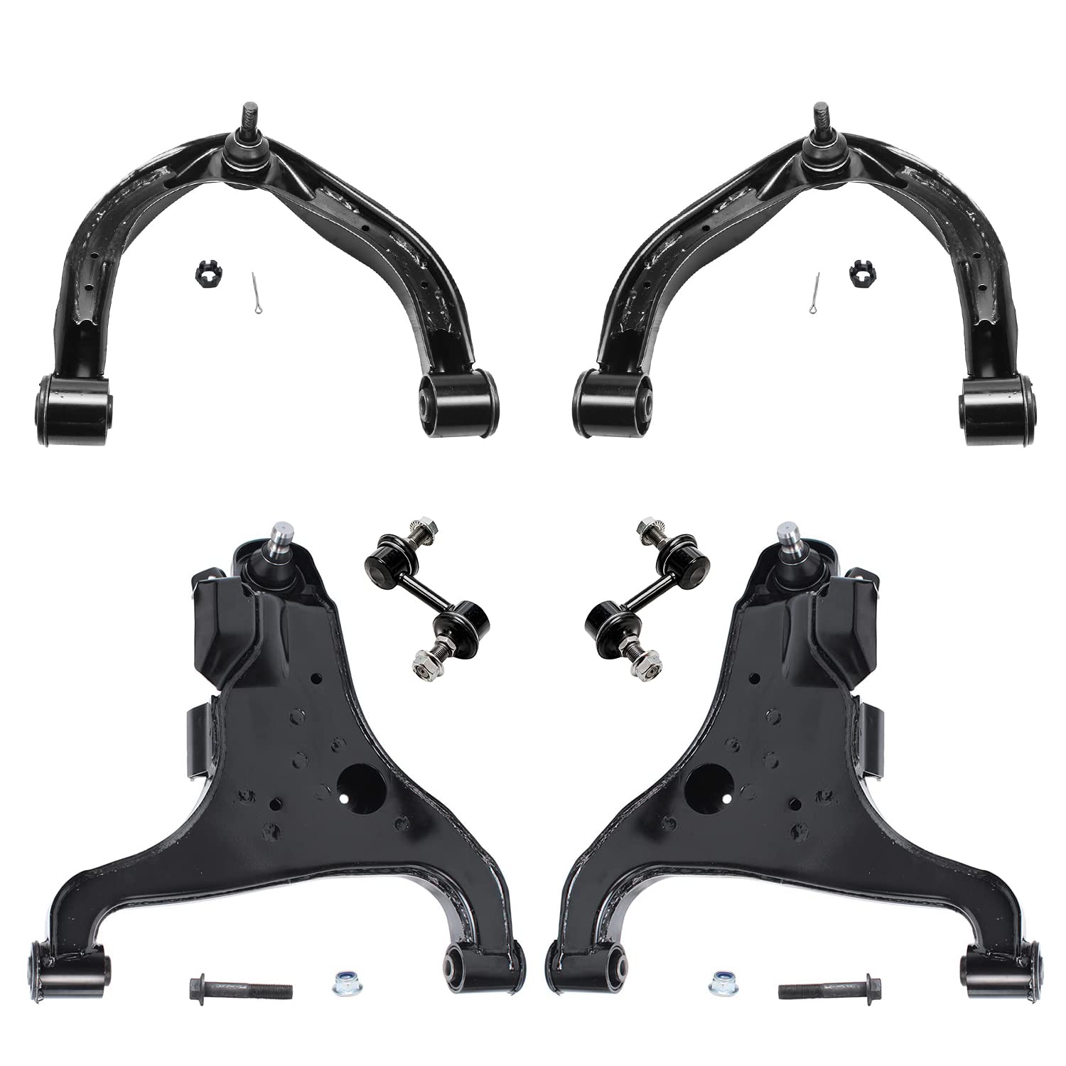 Detroit Axle - 6pc Front End Control Arms Kit for 2004-2010 Infiniti QX56