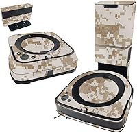 Vista 5 de MIGHTY SKINS Piel brillante con purpurina compatible con iRobot Roomba s9+ Vacuum y Braava Jet m6 Bundle – Negro Camo Protector de alto brillo