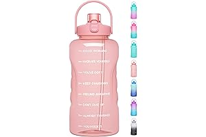 1 Gallon Water Bottle for Fitness, 128 oz / 3.8L Cute Water Bottle BPA Free