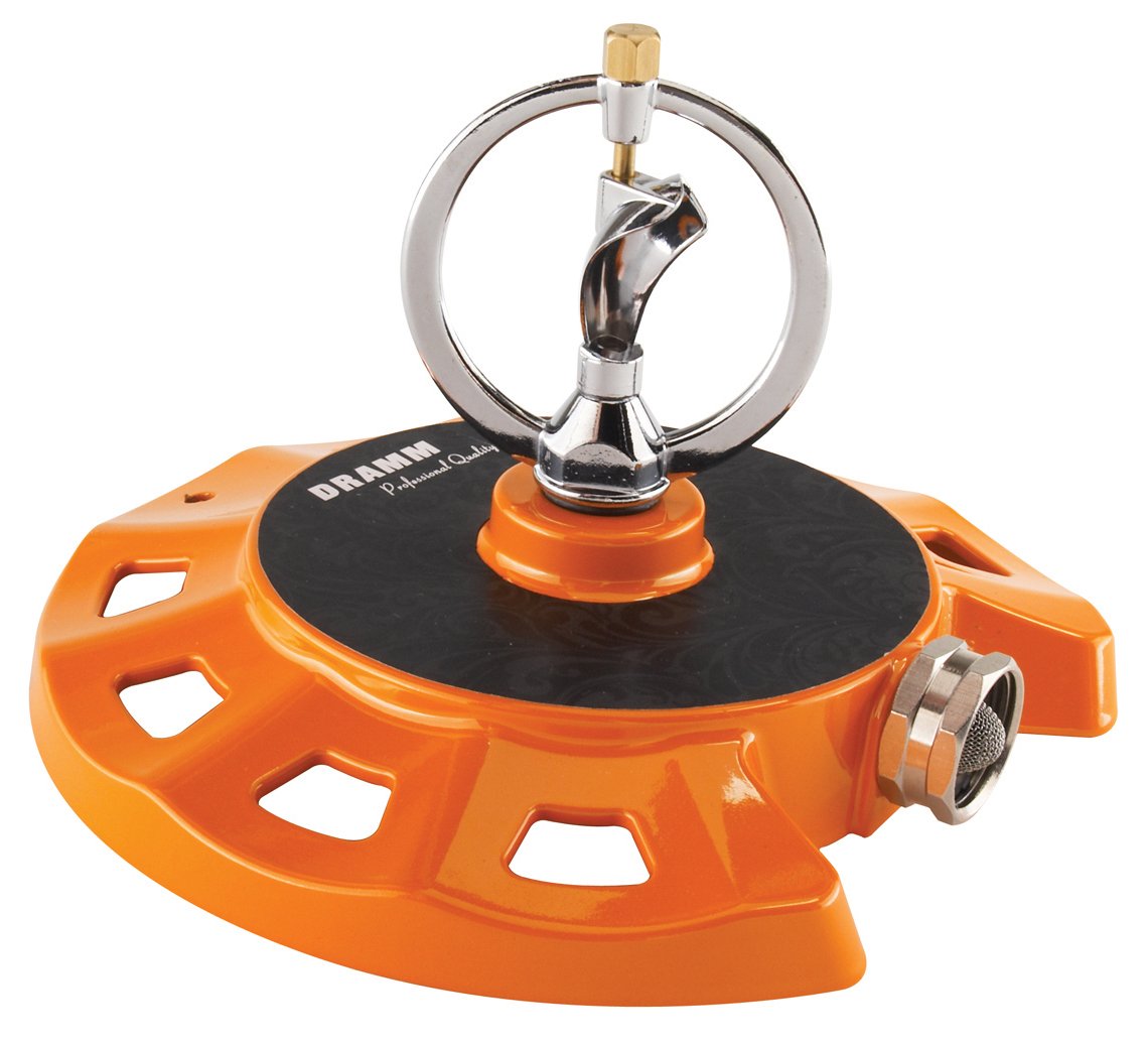 Dramm 15072 ColorStorm Spinning Sprinkler, Orange