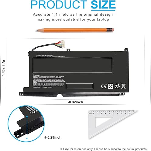 Miniatura 4 de Batería de portátil PG03XL de 52.5Wh para HP Pavilion Gaming 15-DK 15T-DK 15-EC 15-DK0XXX 15-DK0056WM 15-DK0068WM 15-DK0055NR 15T-DK200 15-EC0013DX