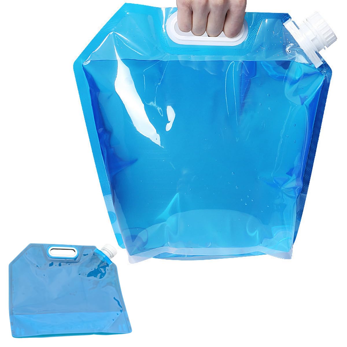 1 32 Gallon 2 64 Gallon Collapsible Water Storage Container with Recessed Handle Portable Camping and Water Bottle