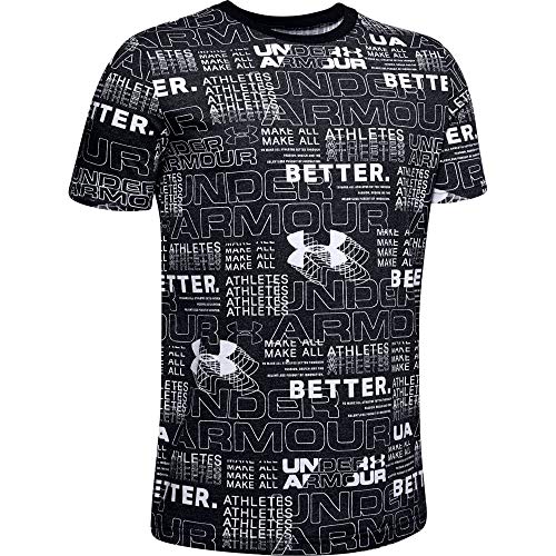 T-shirt Under Armour noir M pour garçons idéal pour le collège