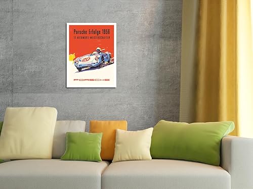 Miniatura 4 de Pacifica Island Art Porsche Successes (Erfolge) 1956  Doce Campeonatos de Automóviles  Póster de carreras de coches vintage  Cartel de metal vintage
