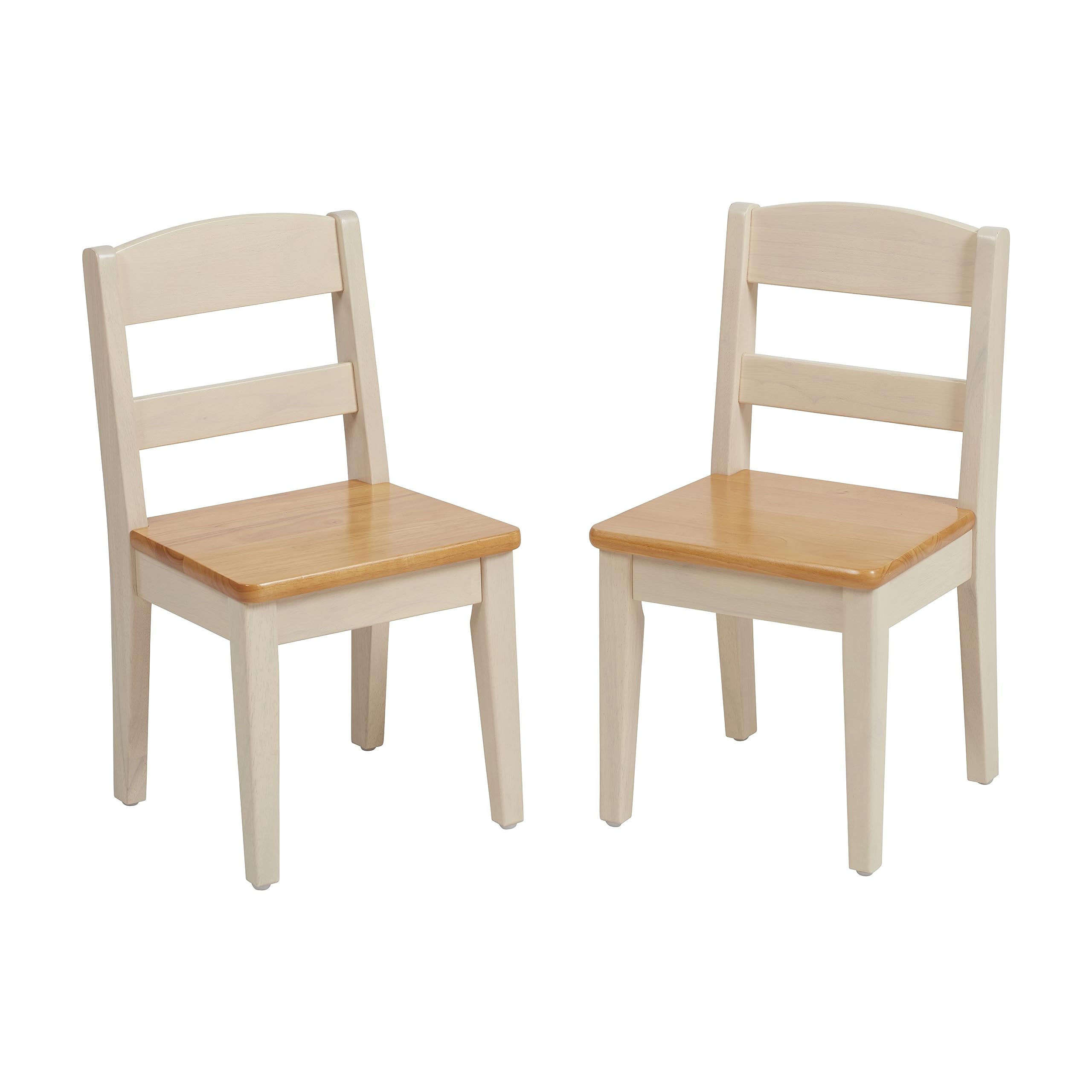ECR4Kids Hideaway Chair, Kids Furniture, Honey/Antique White, 2-Pack