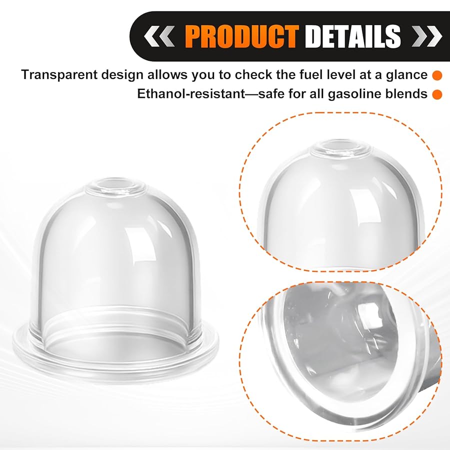 Podoy Carburetor Primer Bulb 15𝑷𝑪𝑺 Compatible with Poulan Crafstman Weedeater Chainsaw 530071835 530 071835 Walbro Stens Ryobi 188-512-1 Wyj-86 791, Primer Bulbs for Small Engines - image 2