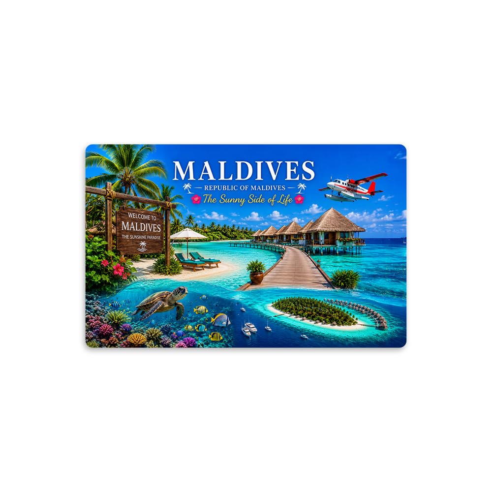 Maldives Fridge Magnet Maldives Tourism Souvenir Maldives Island Republic of Maldives Beach Travel Gift Refrigerator Magnet Home Kitchen Office Decor Collectible-image-44