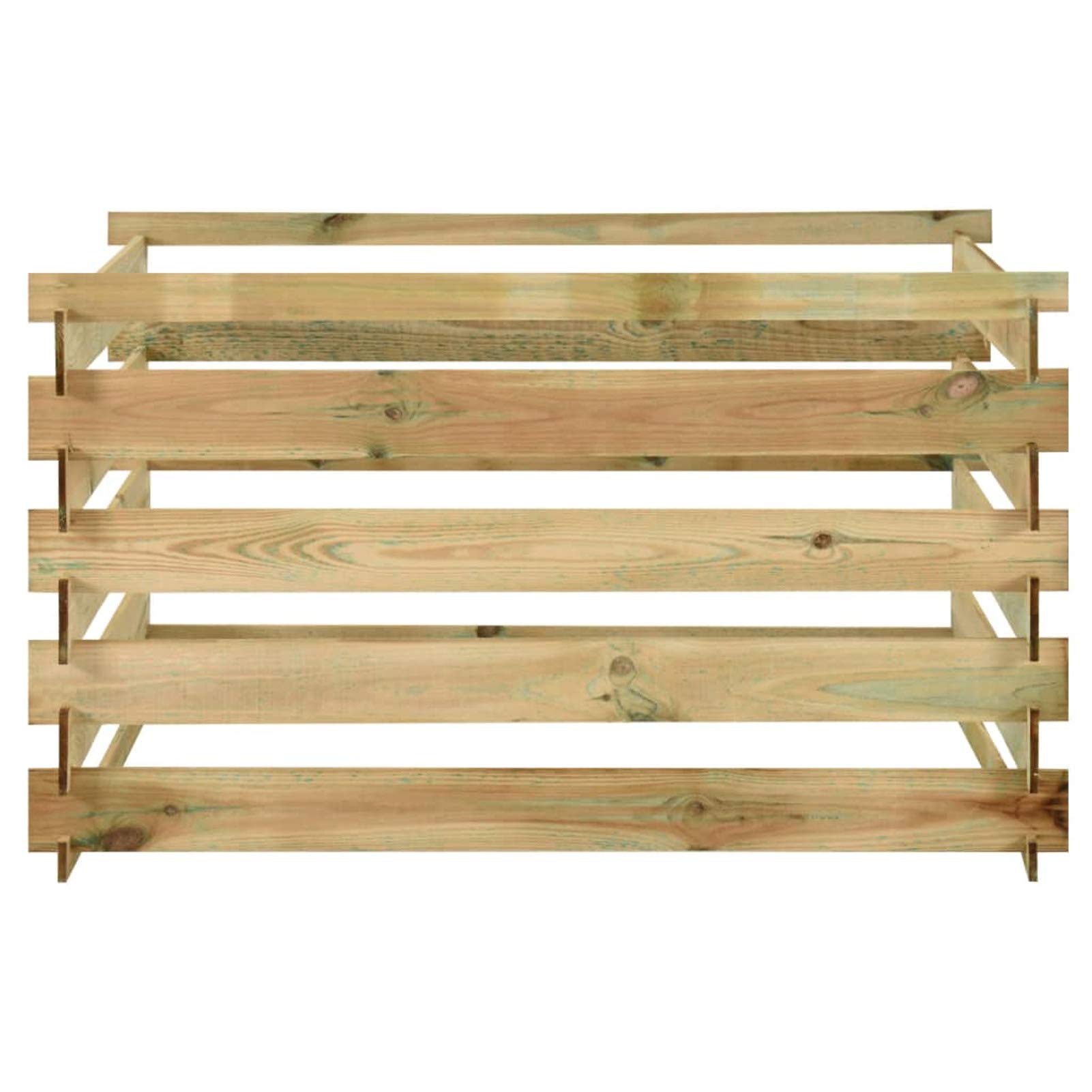Chusui Compostiera,Compostiera da Giardino,Compostiera da Balcone,Compostiera da Cucina,Compostiera da Giardino a Doghe 120x120x70cm in Pino Impregnato