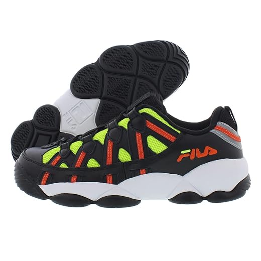 Fila Stackhouse Spaghetti Low Mens Shoes Size 9, Color: Black/Lime-Black