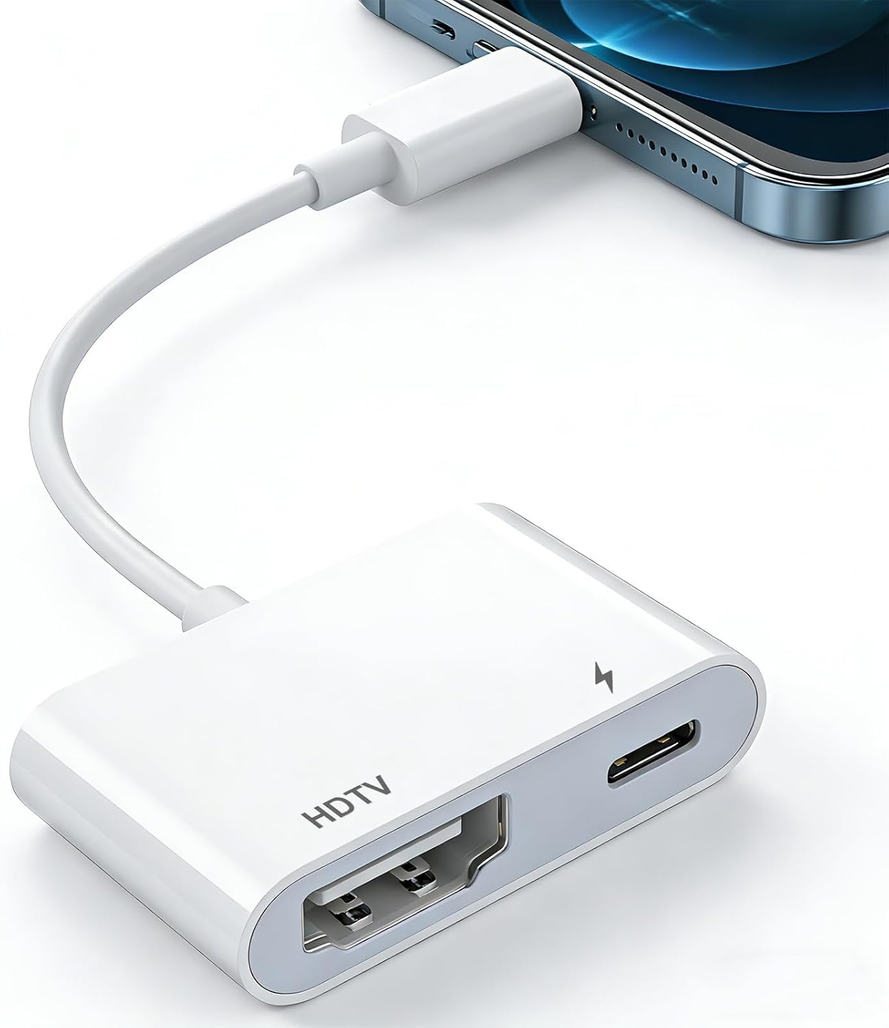 WONDERFUL FATE 1080P Lightning auf TV Adapter, Digital AV Dongle | Echtes Plug & Play, keine Vertrauensbestätigung nötig. 1080P HD-Bildschirmspiegelung. Hinweis: Nicht für HDCP-Apps.