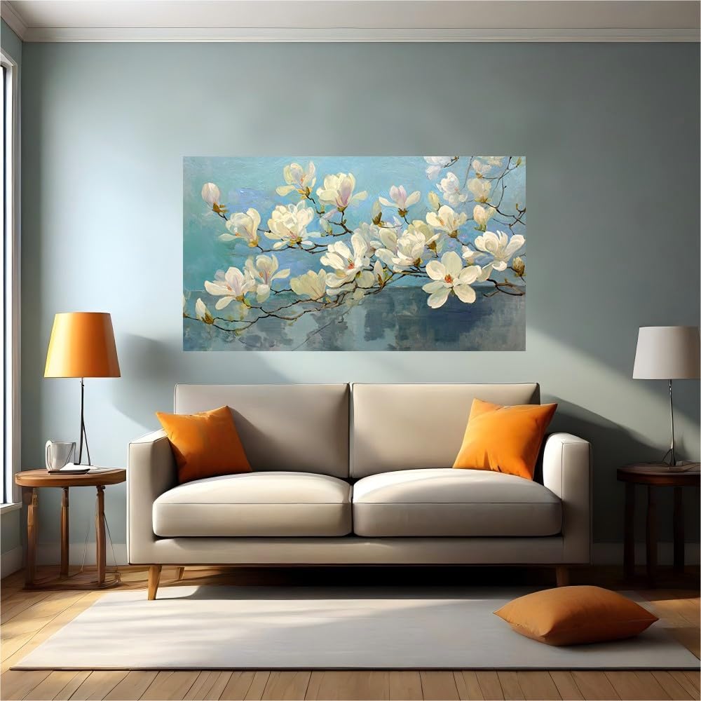Calcomanías de pared magnolia de vinilo decorativo de alta resistencia para paredes del hogar