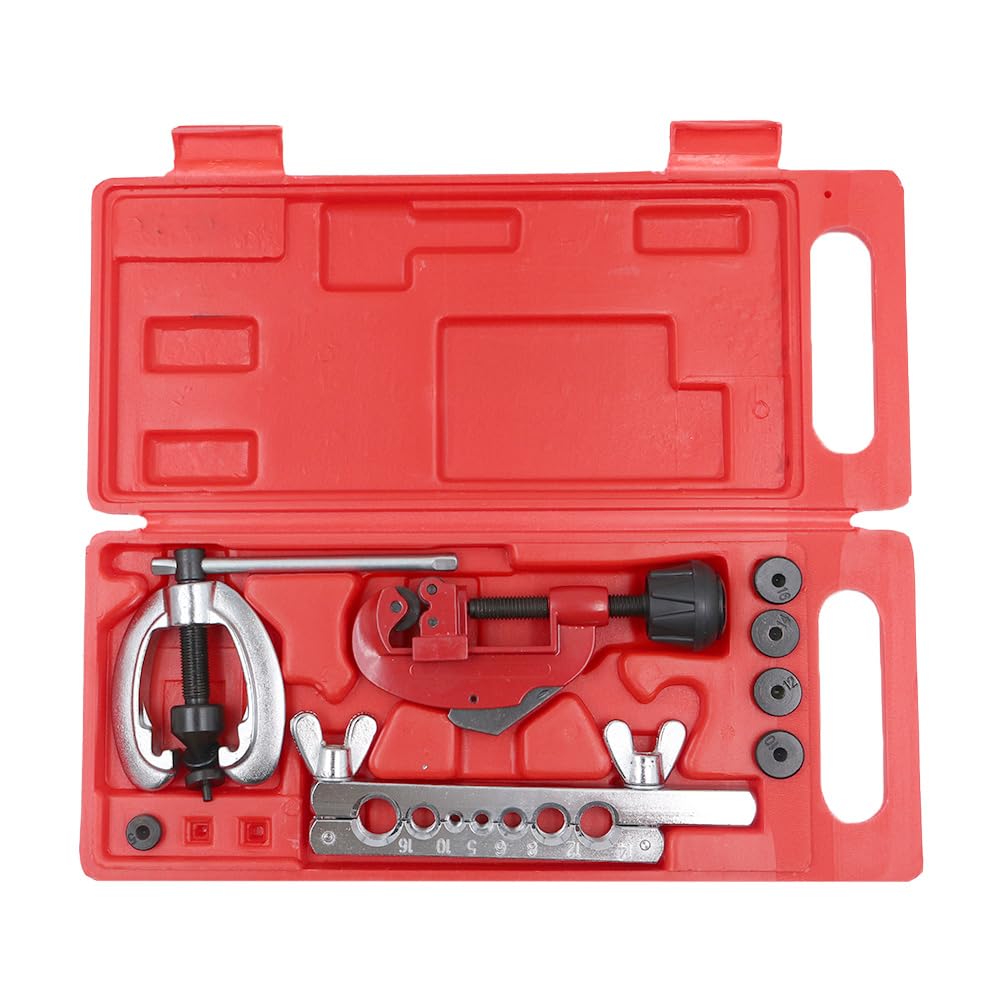 Kit d'outils évasés – Rangement facile, matrices multifonctions à double évasement pour tubes en cuivre et aluminium à paroi fine, transport portable