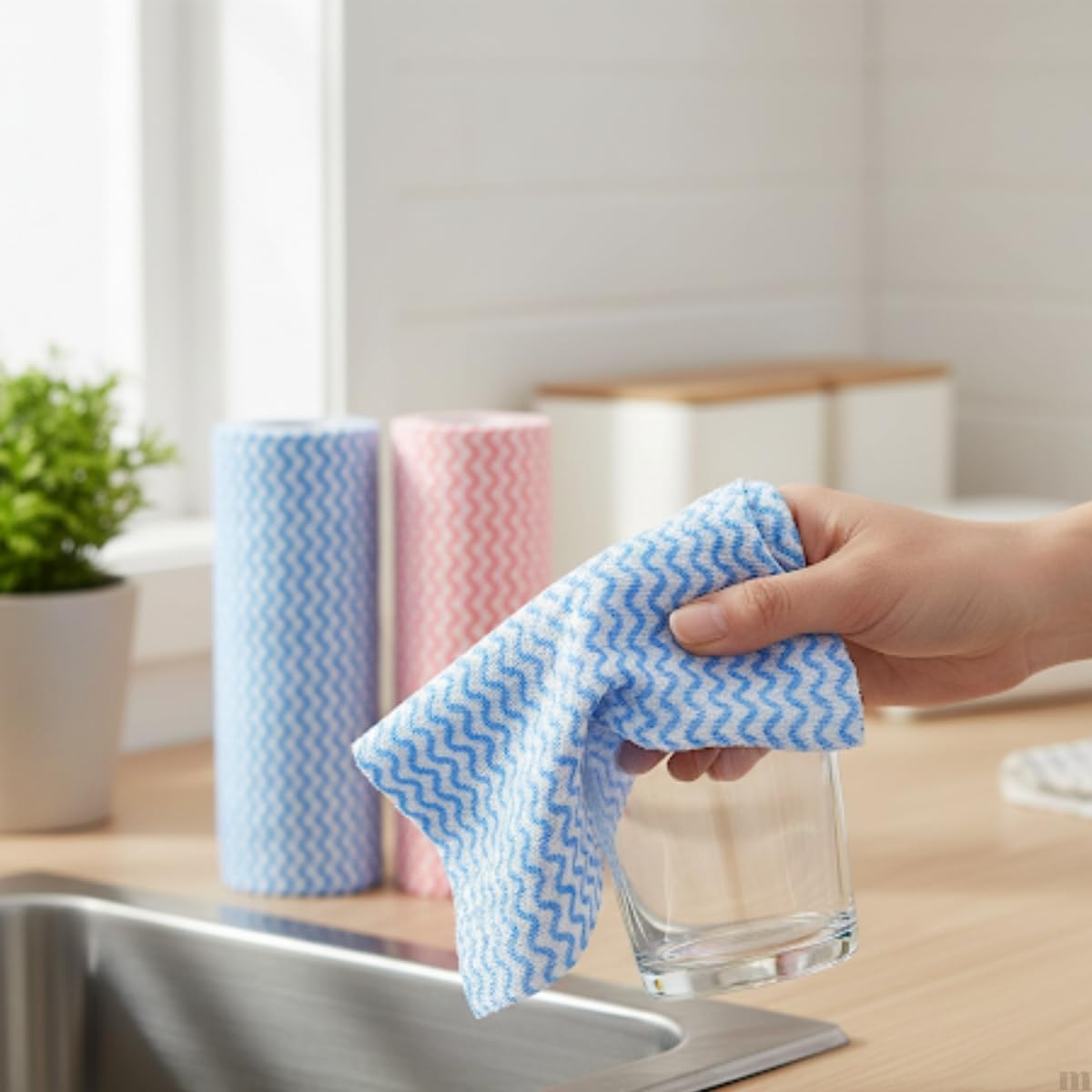Lüks Temizlik ve Toz Bezi - İz Bırakmayan Özel Dokulu - 25 cm *30 cm Kare Form - Tüm Yüzeyler İçin Uygun- 50 parça bez