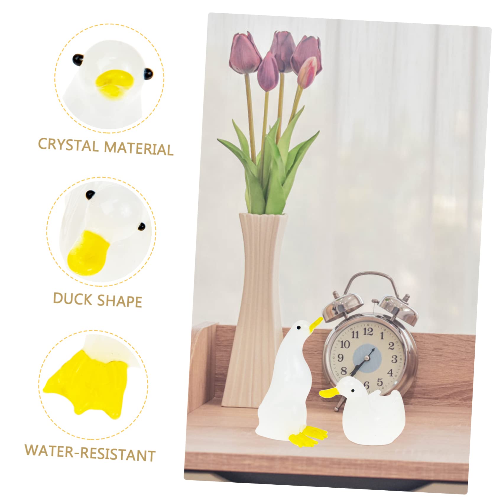PRETYZOOM 6 STK Mini-Kristalle Desktop- Miniatur-kristalltier Miniaturdekoration Regaldekor Für Regale Esstisch Mittelstücke Ornament Zubehör Weißer Kristall Glas