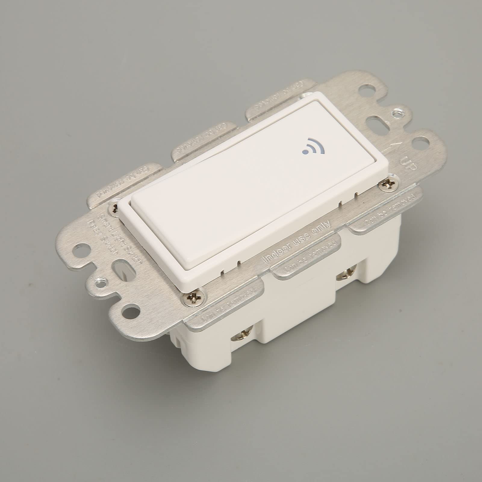 KUIDAMOS Interruptor de Luz Inteligente WiFi, Luz Nocturna Regulable RGB para, Control Remoto para Dormitorio, PC, Blanco, 1 Paquete