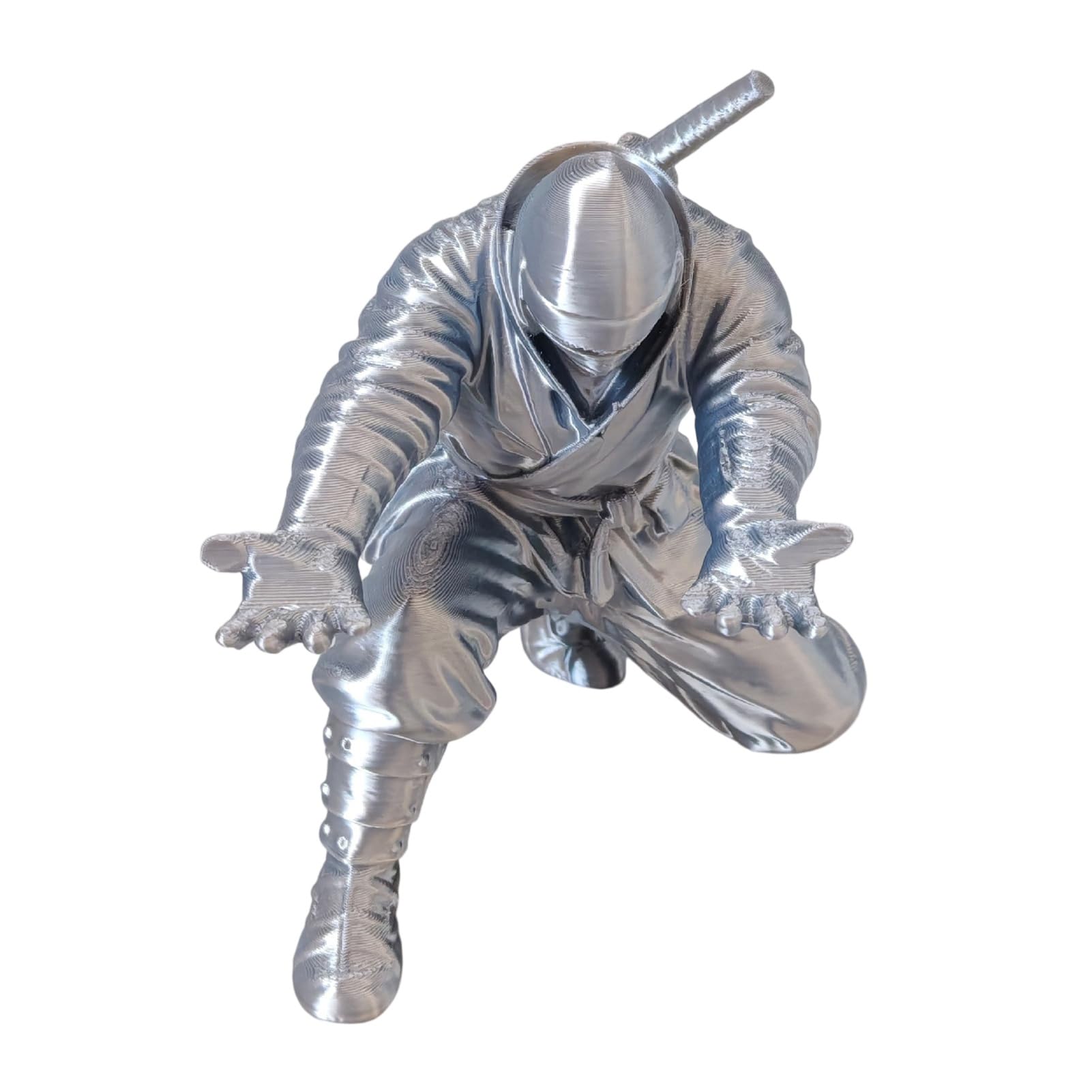 Glifora Ninja Pen Holder - Desktop Decoration Kneeling Ninja Pencil Holder, Cool 3D Printed Pen Stand Gift for Teens, Boys, Adults and Office Desk Accessory