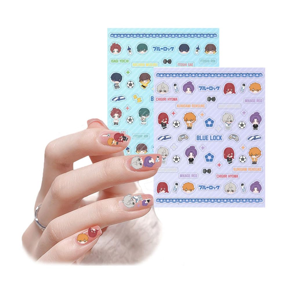 Amazon.co.jp: ブルーロック 3Dネイルシール 2枚セット | 潔世一・蜂楽