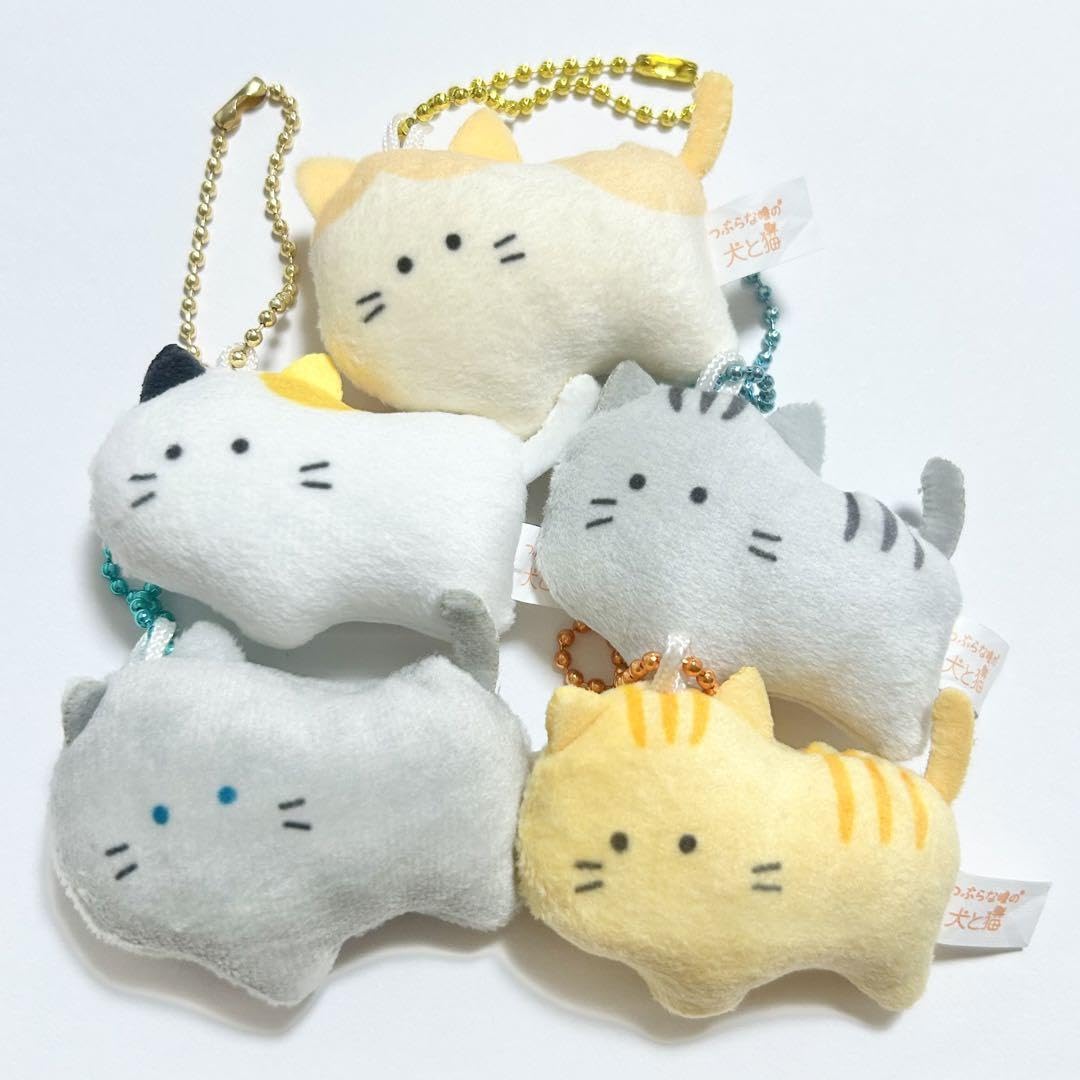 Amazon.co.jp: つぶらな瞳の犬と猫 ぷちマスコットBC ねこ 5つ