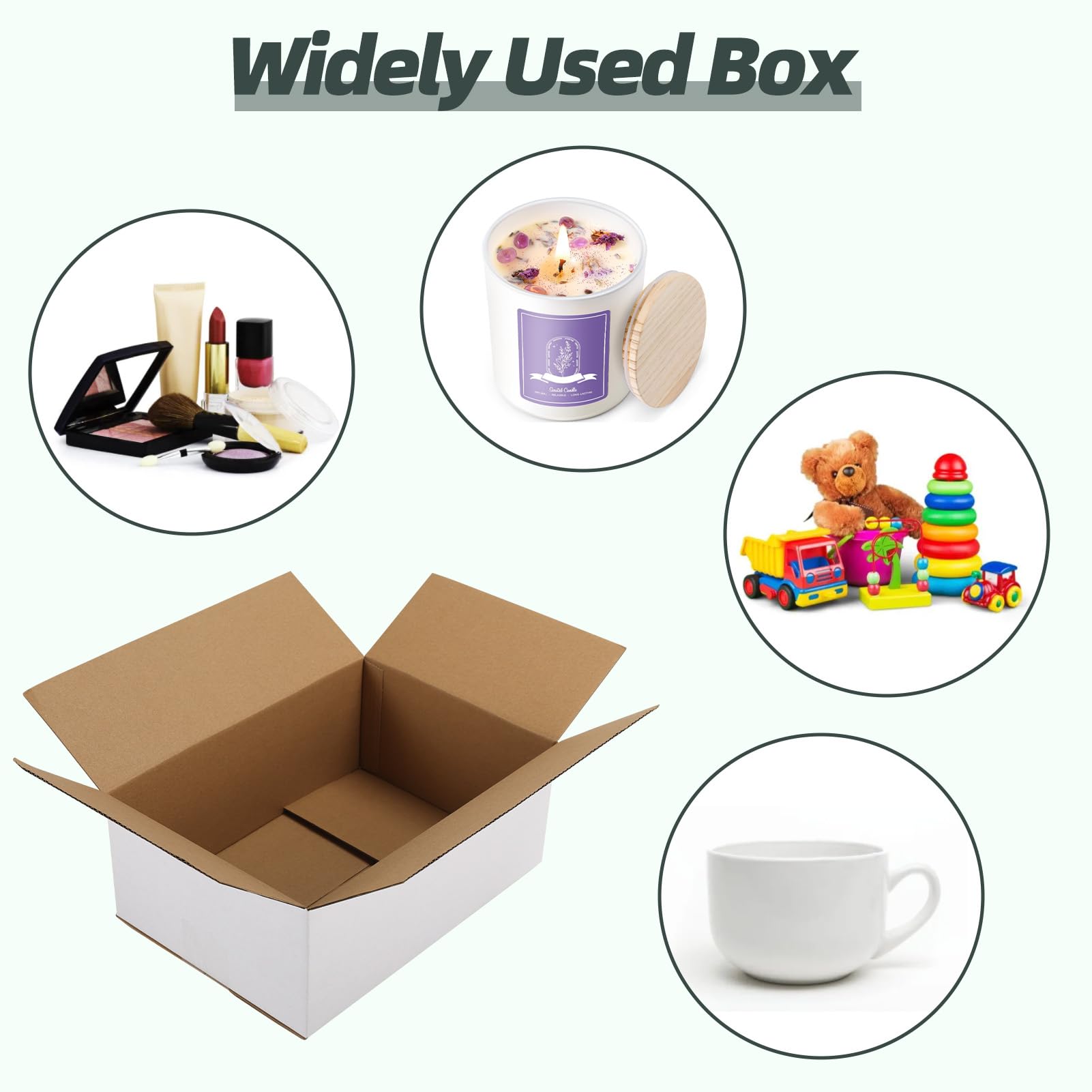CRUGLA 10x7x4 weiße Versandkartons 40er Set weiße Wellpappkartons für Kleinunternehmen Versand Versand Verpackung