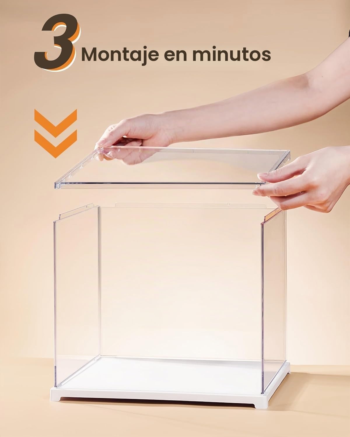 ROWOOD Vitrina Acrílica, 29x24x24cm, Montaje Sencillo Y Protección contra El Polvo, Ideal para Casas De Muñecas, Puzzle 3D, Coleccionables O Almacenamiento En Casa Showcase Transparente Y Resistente