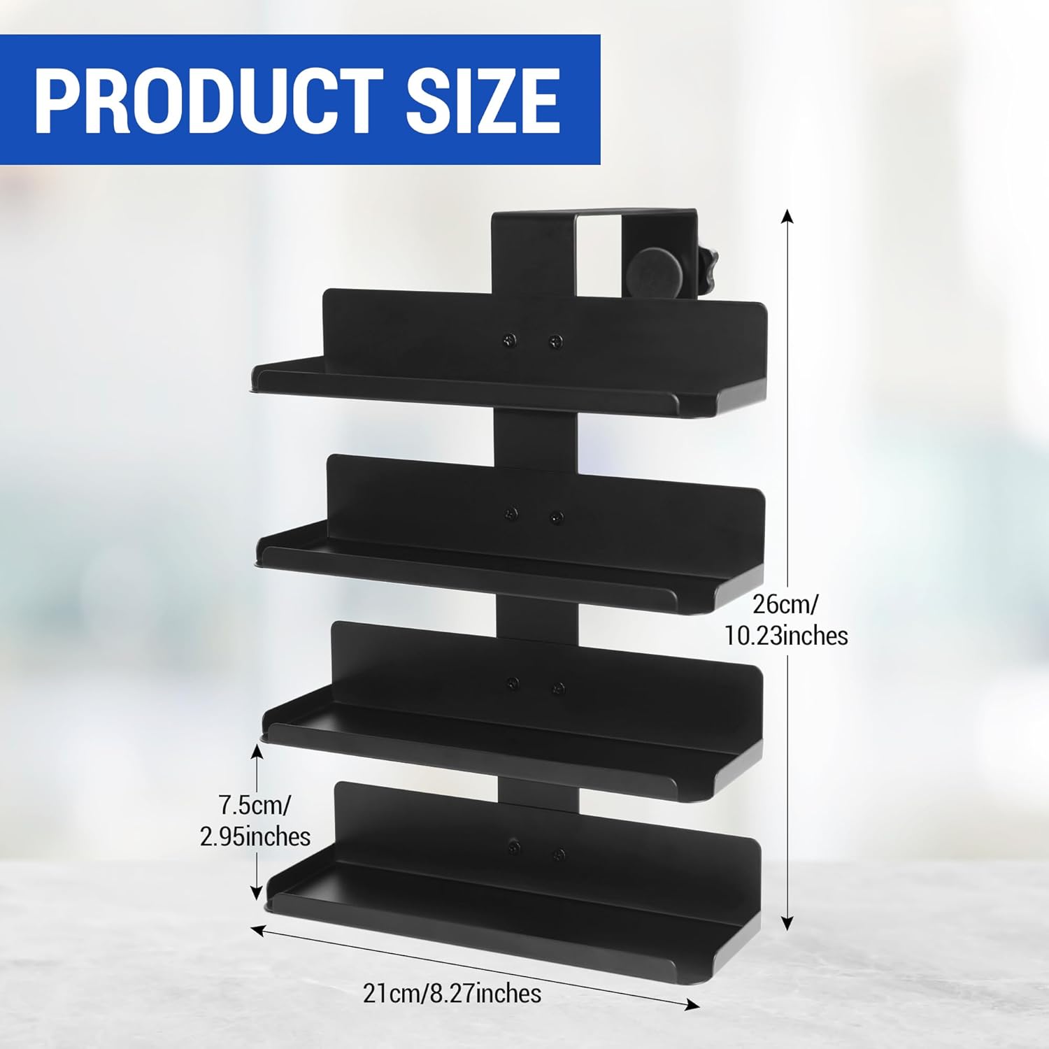 Flavor Pods Holder Compatible with Ninja Thirsti and Ninja Thirsti Max, Side-Mounted 4-Tier Flavored Water Drops Organizer, Holds 20 Flavored Water Drops - Image 3