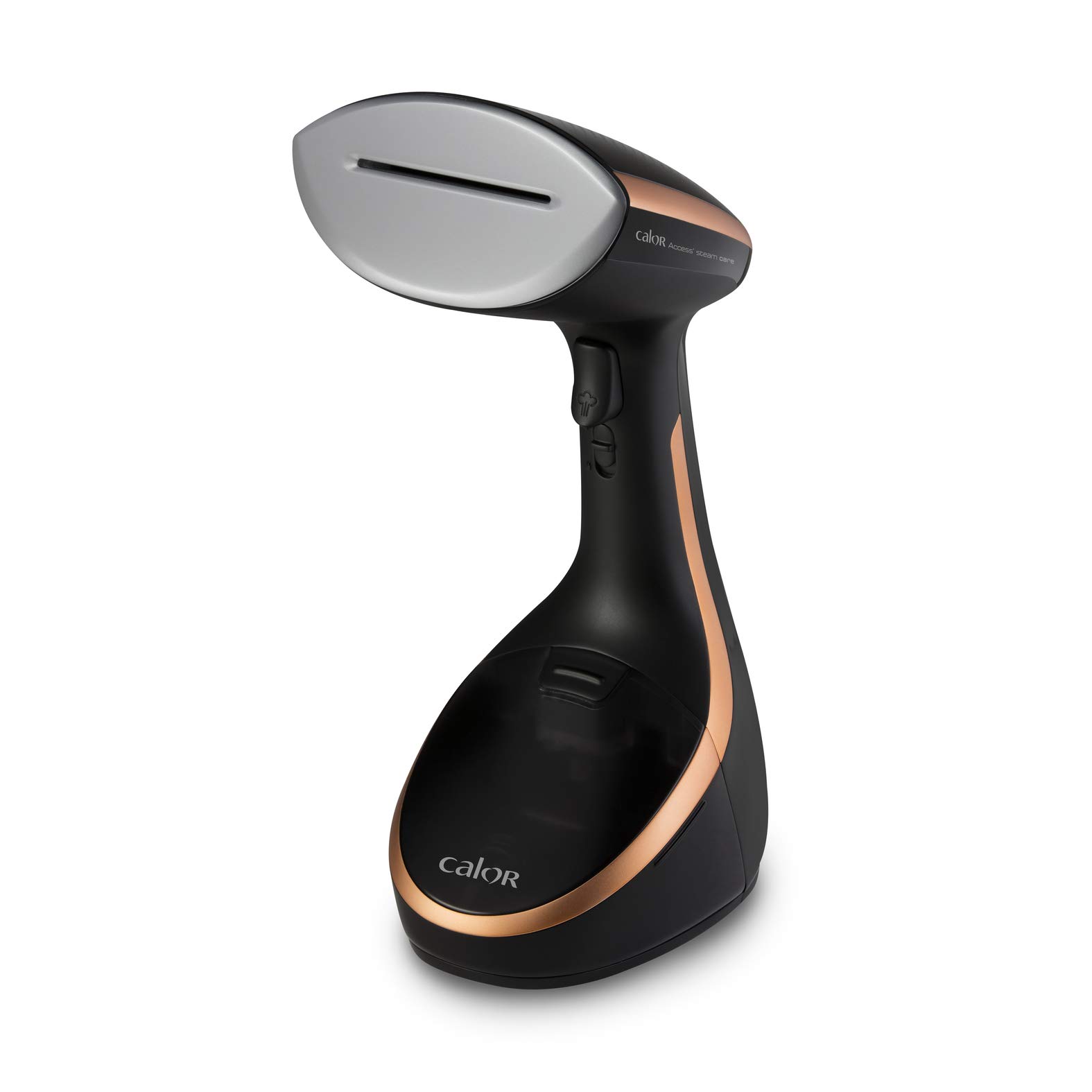 Calor Access Steam Care Hand Steamer, Angled Heated Head, 3 Steam Levels, Vertical Board DT9100C0, Black/Copper