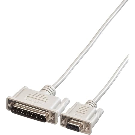 Cable Null Modem (Laplink) 1x DB9 Femelle & 1x DB25 Male pour