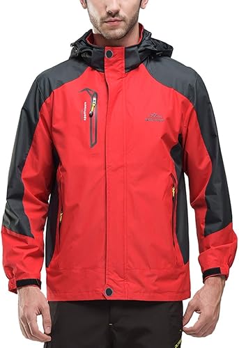 Chaqueta impermeable para hombre, con capucha, senderismo, pesca, resistente al viento