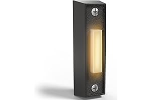Newhouse Hardware LED Lighted Sturdy Plastic Door Chime Push Button BT4BL Black