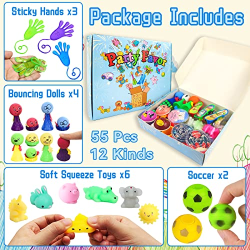 7July 55 Party Favors Toy Assortment For Kids 4-8-12,Birthday Gift Bag Pinata Fillers Stocking Stuffers,School Classroom Prize For Rewards Treasure Box Chest Toys Goodie Bags #TOP2