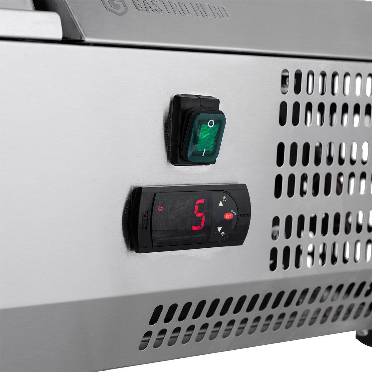 GastroHero Saladette à poser ECO 9 x GN 1/4 | CHR Fournitures de la restauration