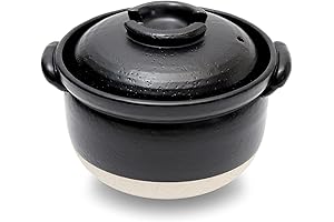 DONABE Authentic Japanese Hot Pot Casserole Clay Rice Cooker Pot