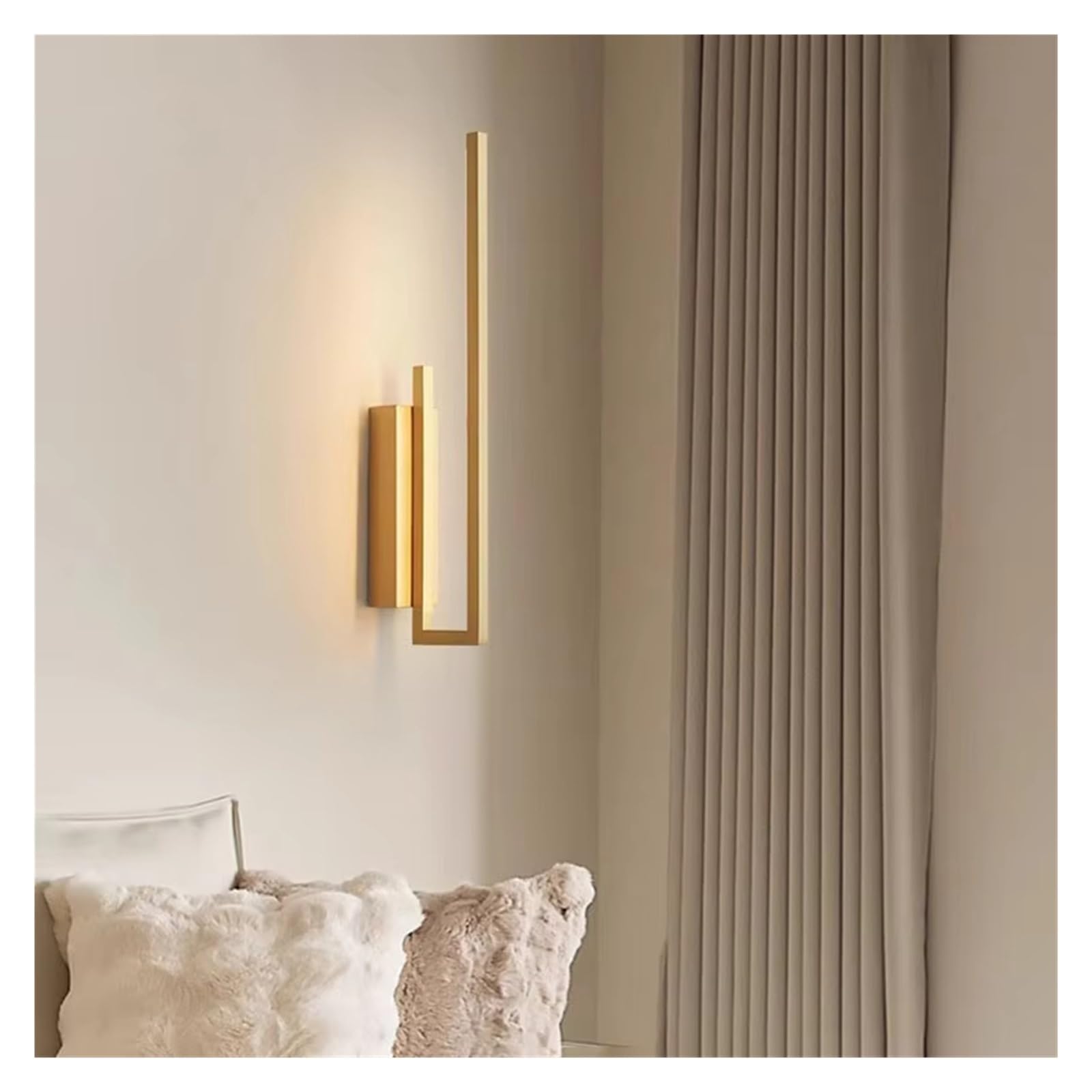 HPTHLY Minimalist Brass Wall Light Foyer Bedroom Restaurant Aisle Sconce Changeable Dimmable Lamp,Simple
