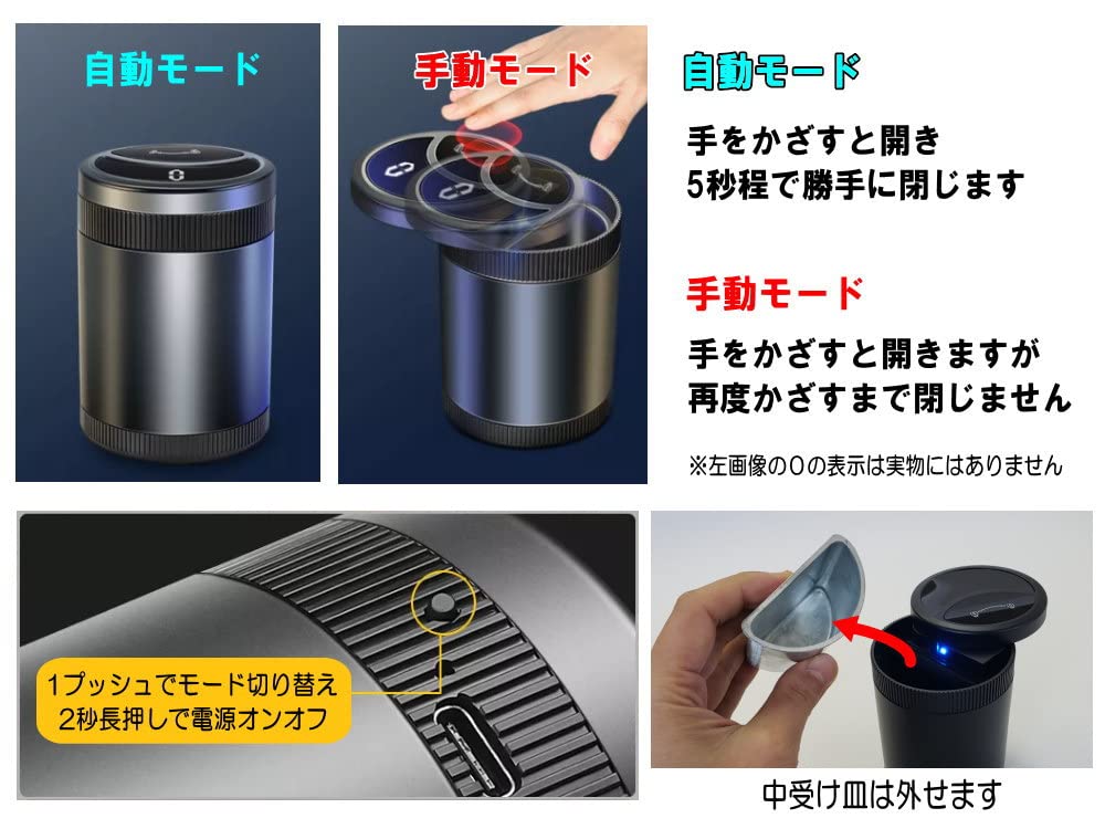 【みさと】肺皿 Amazon.co.jp: AUTOMAX izumi 自動開閉 灰皿 (ネイビー) 手を