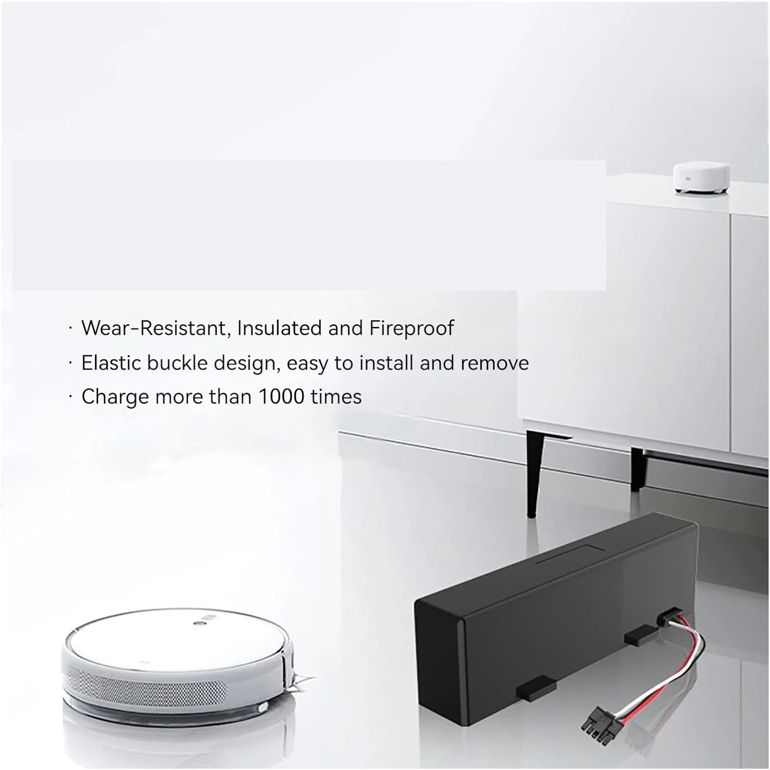 Spare Battery for Robot Vacuum Cleaner Replaceable Battery STYTJ02YM 14.8V 4800mah, Compatible for Xiaomi Mop Pro (Color : 9800mAh, Size : 14.8V)