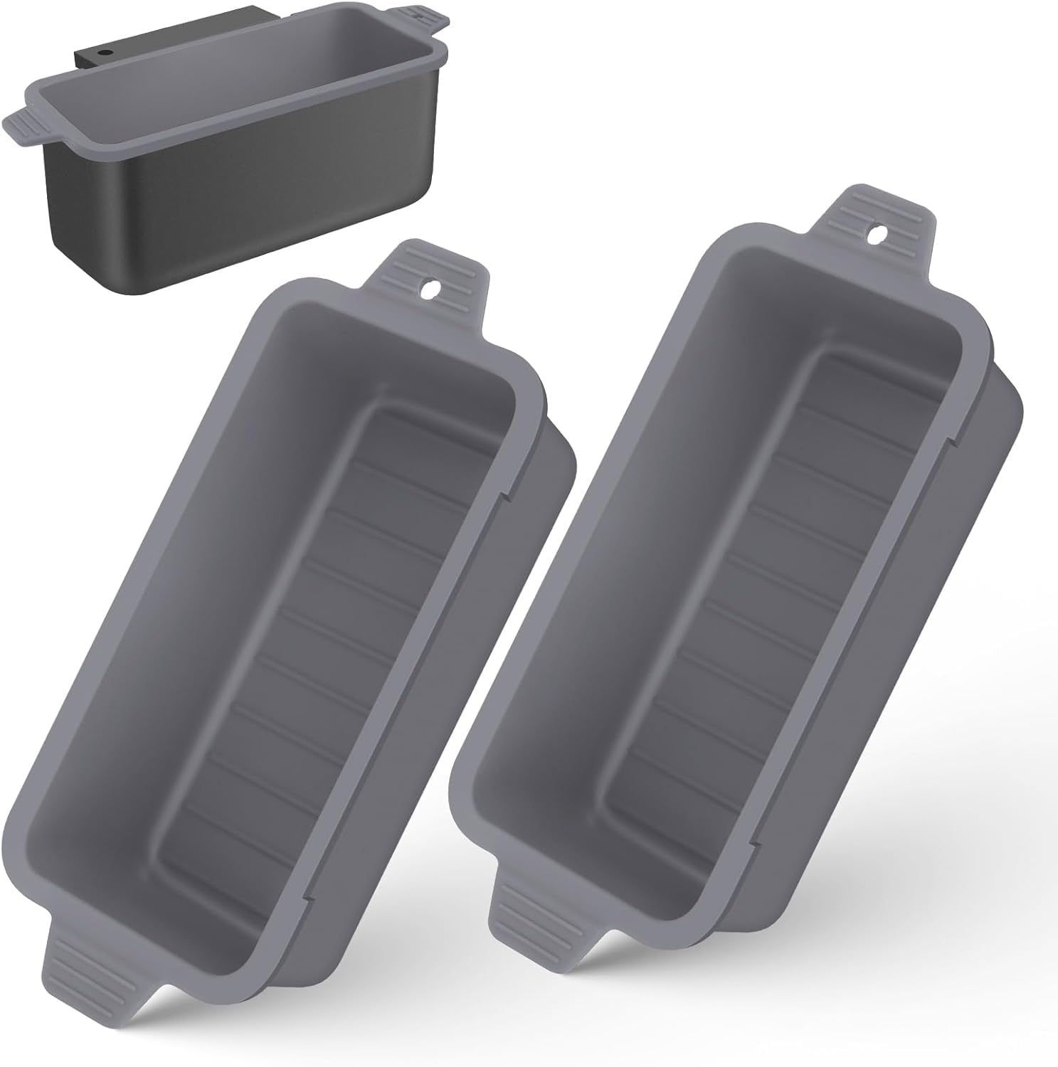 2 Pack Reusable Silicone Grease Cup Liners for Blackstone Griddle,Reusable Grease Catcher Cup Liner Grill Grease Tray,Durable Drip Pans, for Blackstone Griddle (Grey)