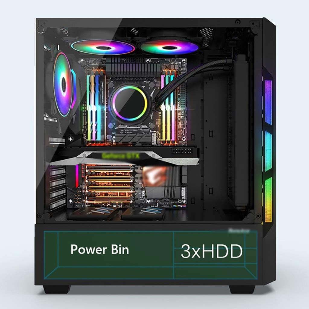 Gabinete Gamer Gaming Case,Mid-Tower PC Gaming Case ATX/M-ATX/ITX