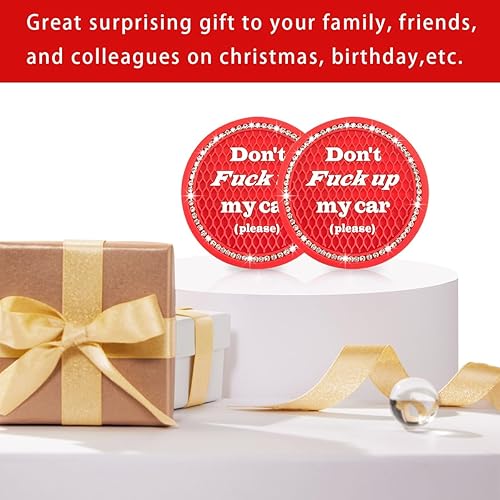 Miniatura 6 de Ziciner Paquete de 2 Posavasos Brillantes para Portavasos de Automóvil con Cubierta para Botón de Arranque y Parada, Almohadilla de Inserción de