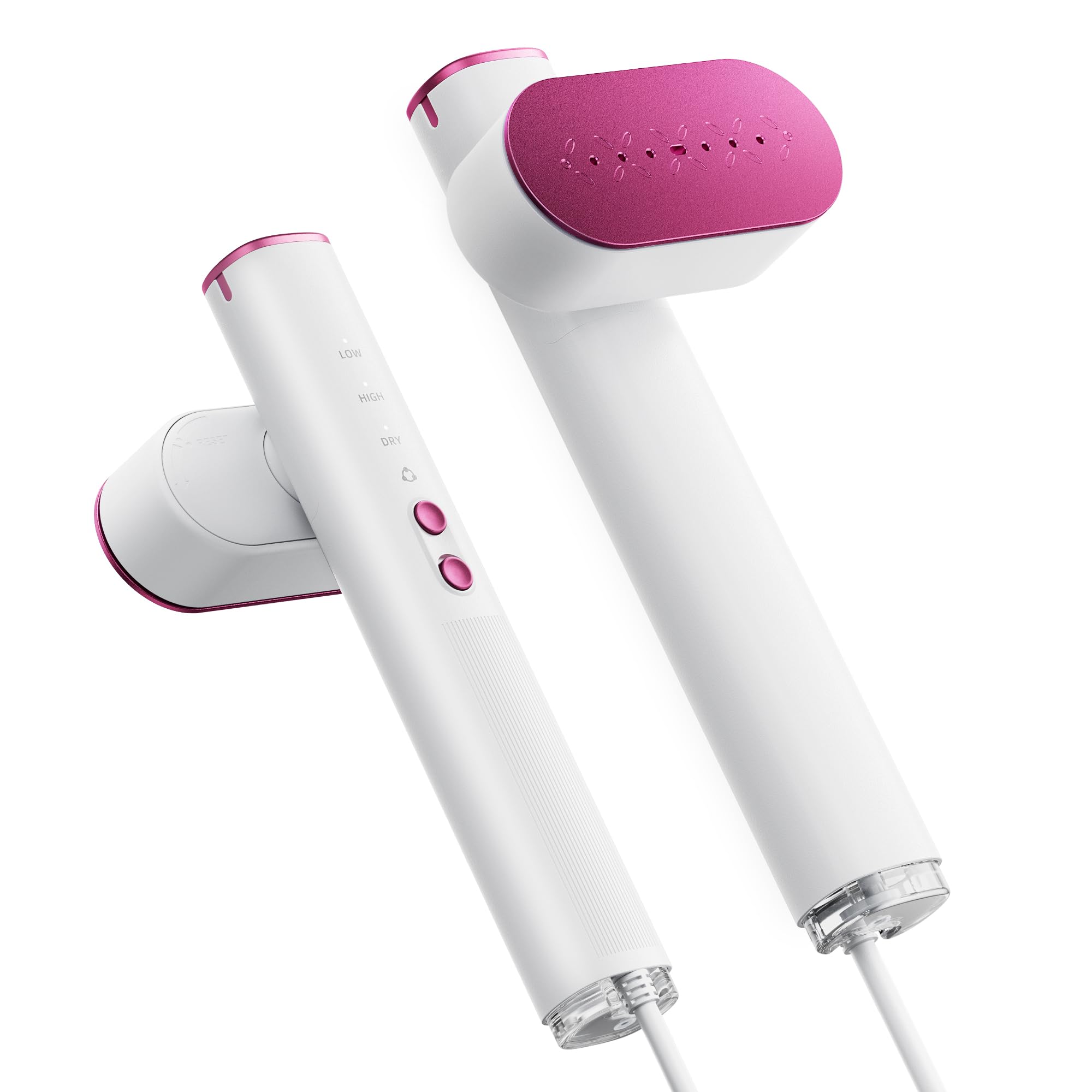 Banxye Portable Clothes Steamer, 100-240V Dual Voltage Garment Steamer, 1000W Travel Steamer, 30s Fast Heat Up, 10 Minutes Continuous Steam, Ceramic Panel Steamer Iron for Travel & Home Use (Rose Red)