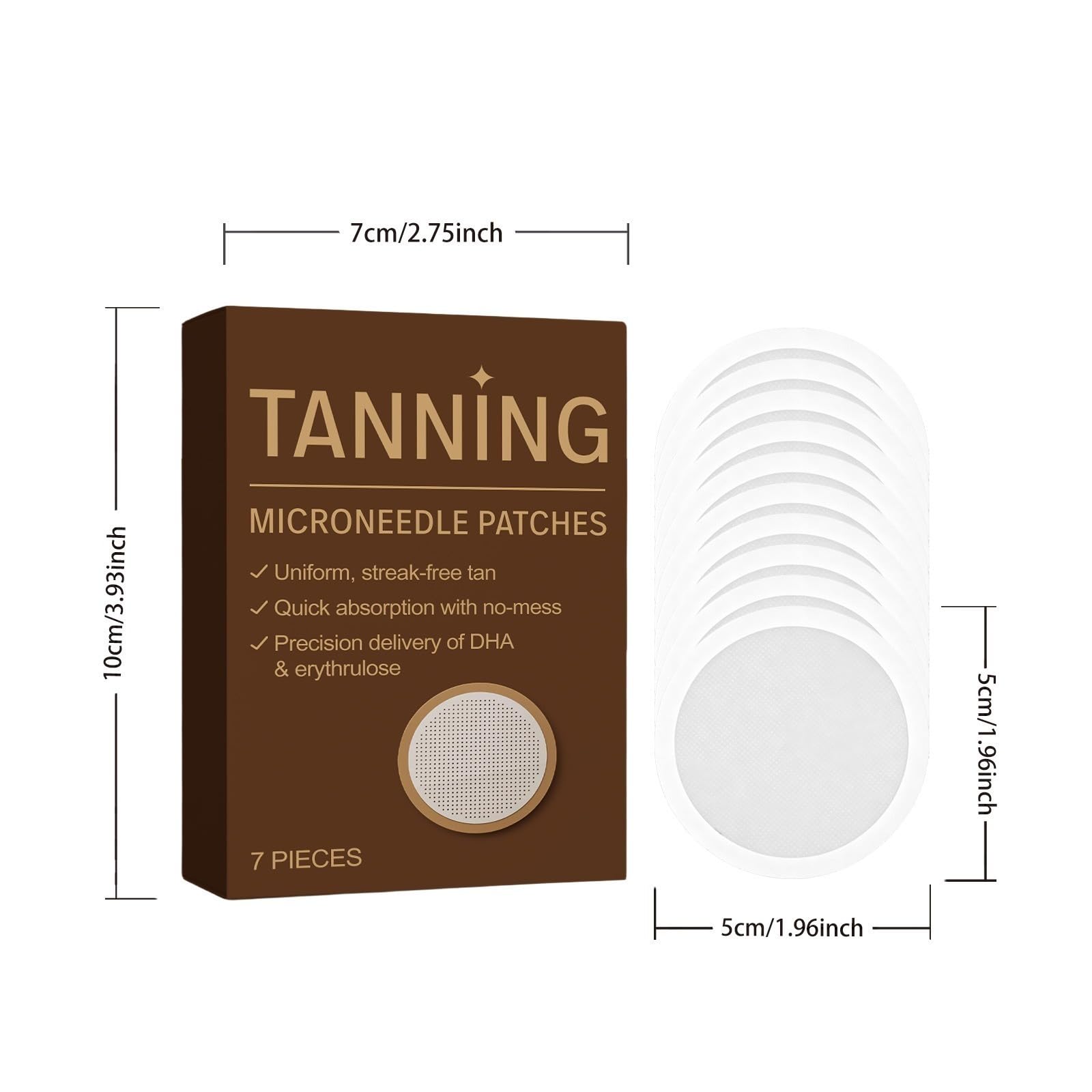 Patch autoabbronzanti a micro aghi Sun Free Glow Tanning Patch Unisex, formula idratante, abbronzatura naturale, uniforme senza tinta, arancione, adatta a tutti i tipi di pelle Sun Free Glow Patch
