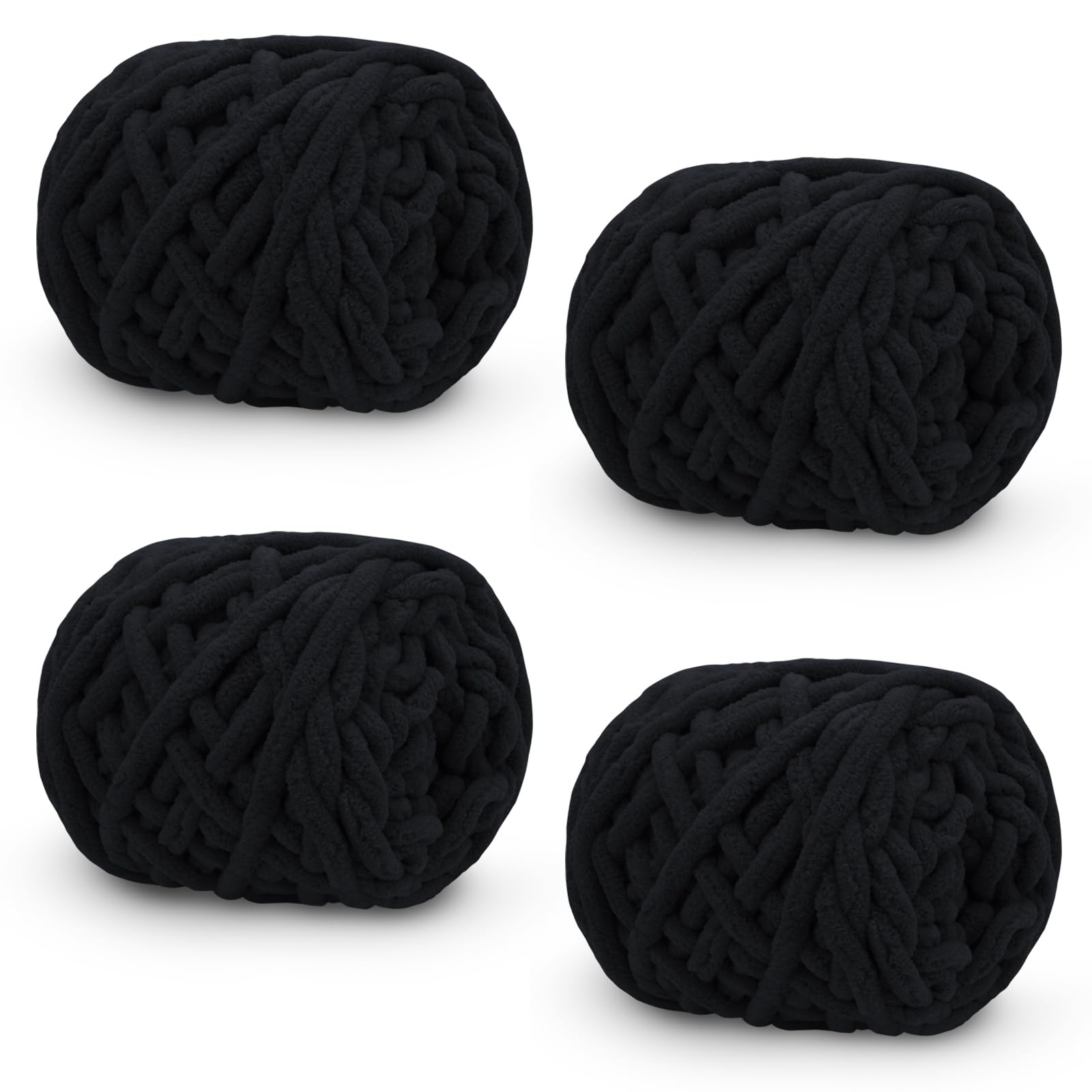 Pelotes De Laine Grosse Maille – Lot De 4 X 100 G, Laine épaisse Pour Aiguilles 7-8 Mm, Idéale écharpes Et Bonnets