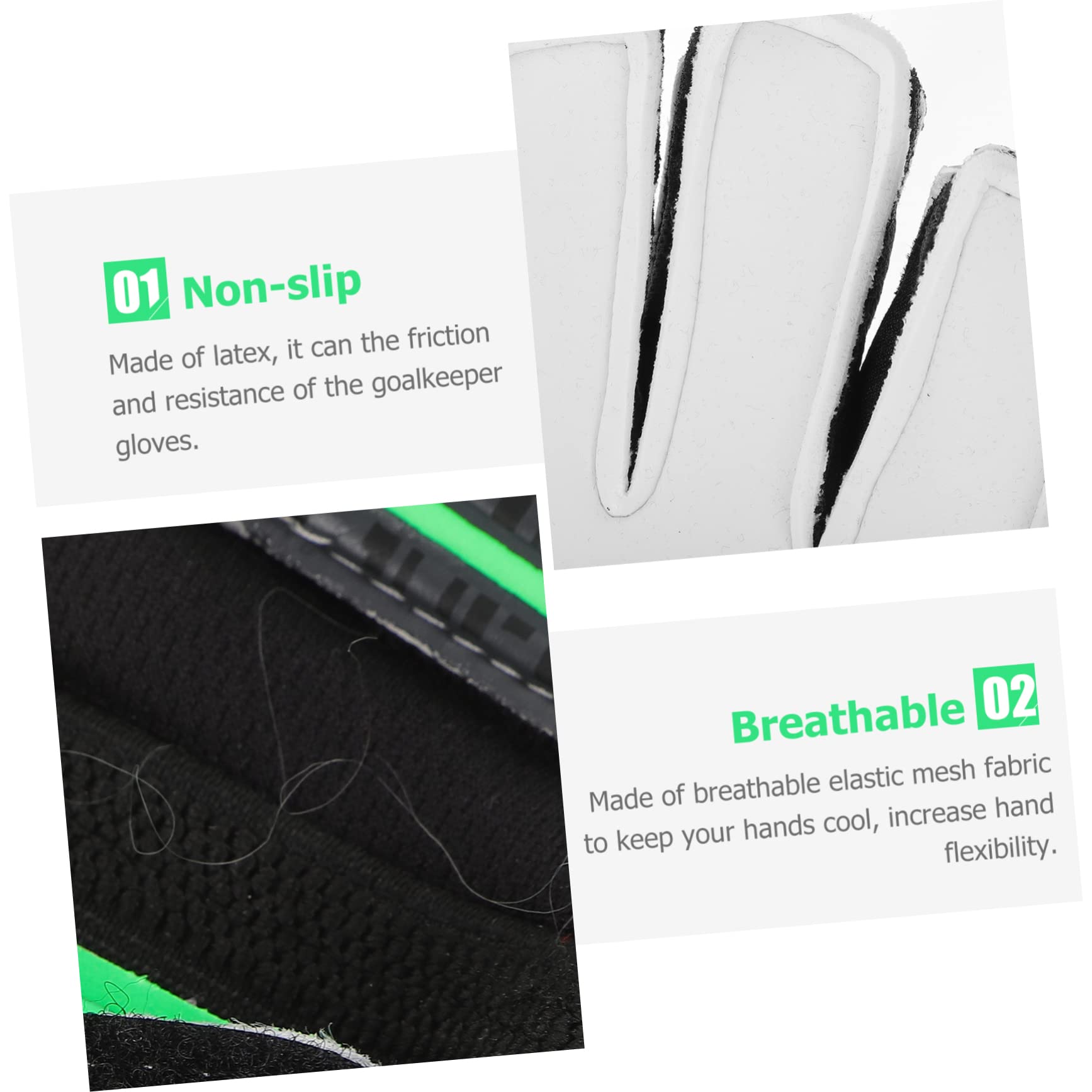 Hemoton 1Pair Professional Goalkeeper Gloves Durable Creative Soccer Gloves Finger Protection for All Weather Conditions for Training Competition