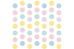 Cindeer Pastel Party Decorations | Pastel Smile Face Garlands & Hanging Banner...
